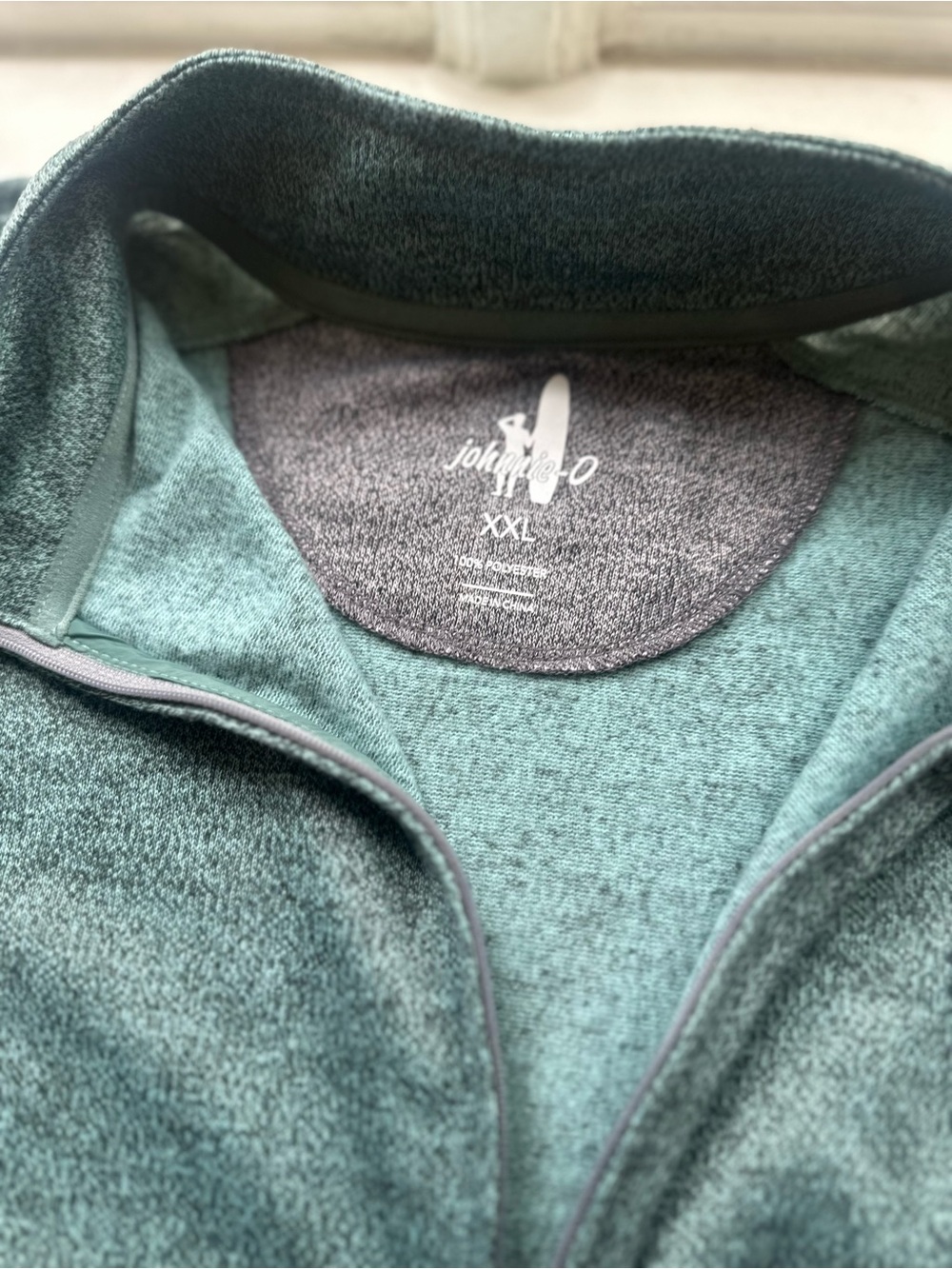 Johnnie-O Reflex 1/4 Zip Performance Pullover Juniper Long Sleeve Mens XXL 2XL